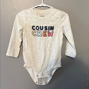Carter's Light Gray 'Cousin Crew' Bodysuit